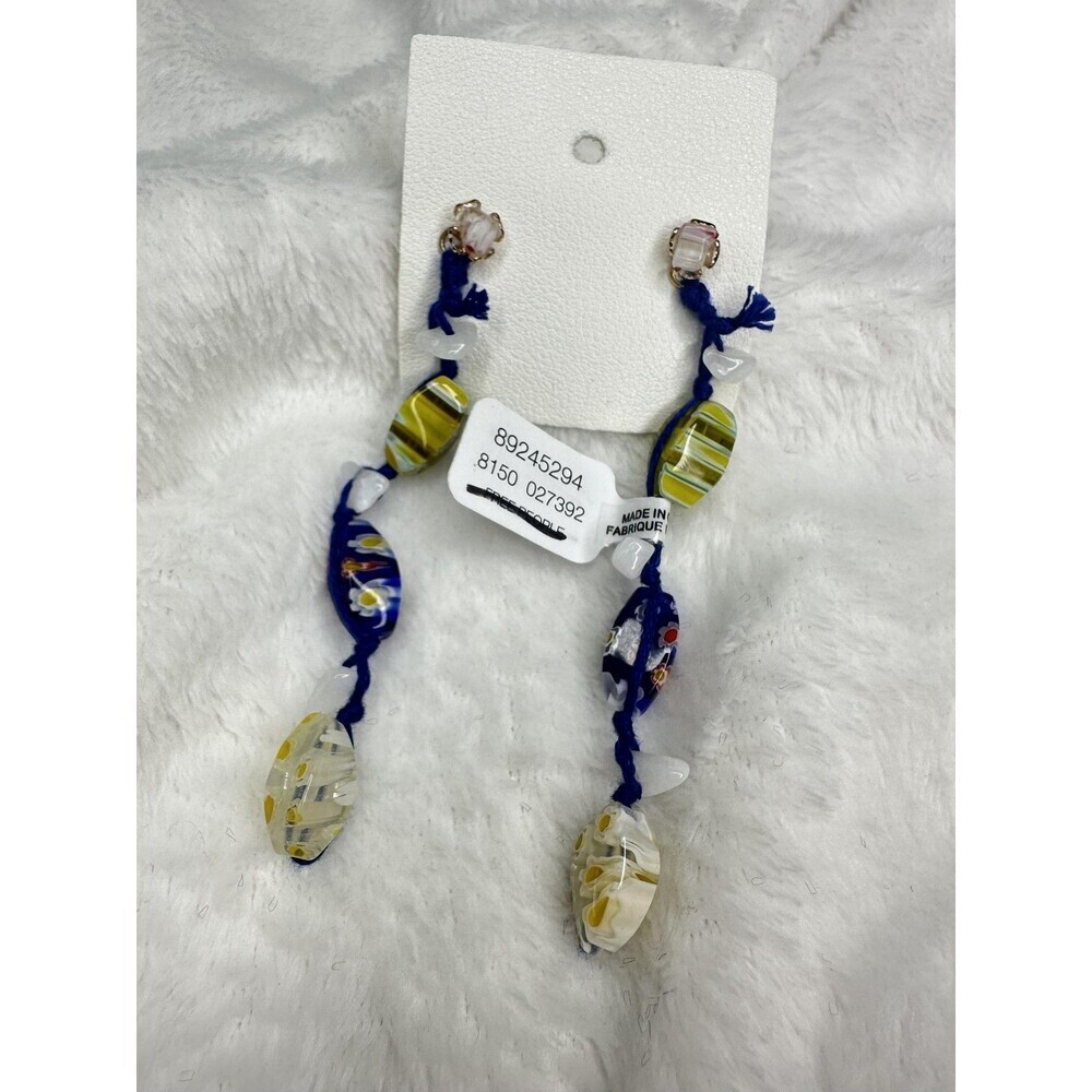 NEW Free People Ariana Ost Voyage Dangle Earrings Glass Crystal Bohemian Hippie